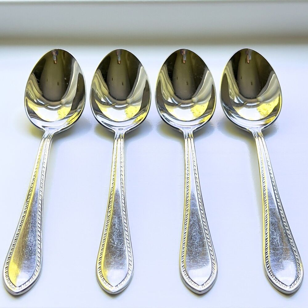 Reed & Barton Tradition-Tanglewood Teaspoons Set Of 4 Stainless Flatware Glossy